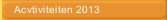 Acvtiviteiten 2013